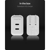 image:imageMophie Speedport70 GAN USBC Charger Block  70W Fast Wall Charger 2 USBC PD Ports Compact Foldable Prongs Made with Recycled Materials for Smartphones Tablets Headphones45W